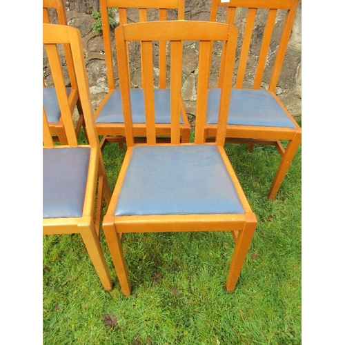 5 - A set of 5 Kitchen chairs stamped Verco