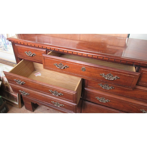 62 - A reproduction sideboard, fitted with drawers, 60ins x 19ins, height 39ins