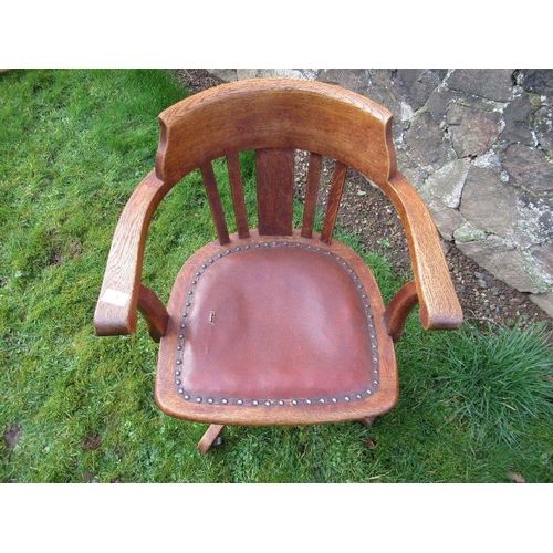 7 - An Oak office chair