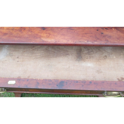 32 - A 19th century mahogany cabinet, fitted with a frieze drawer over a pair of cupboard doors, 36ins x ... 