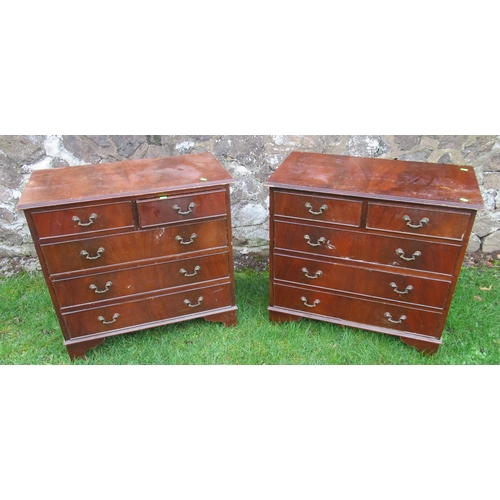 34 - A pair of reproduction chests of drawers, 30ins x 16ins, height 29ins