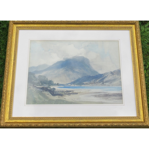 389 - C A Hunt, watercolour, Loch Eil, 14ins x 18.5ins