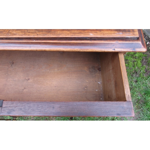 57 - A 19th century mahogany chest, of two short over three long drawers, 43ins x 21ins, height 40ins