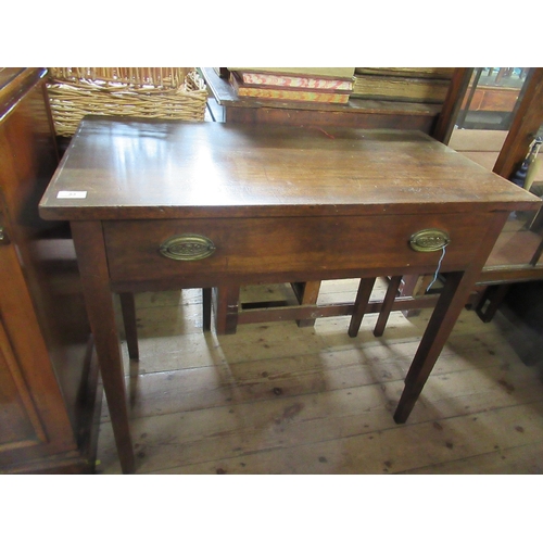 53 - A mahogany sidetable, fitted with a frieze drawer, 35ins x 19ins, height 31ins