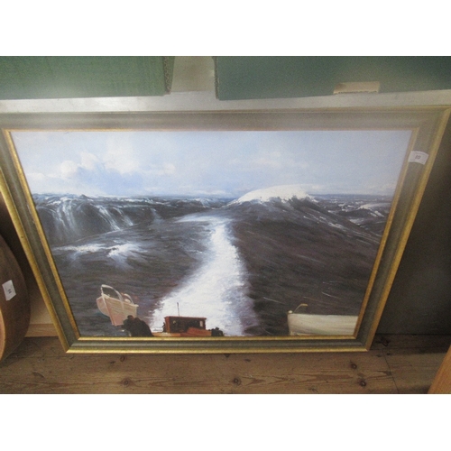 89 - A collection of paintings including oil on canvases, Peter Schofield, marine scenes etc