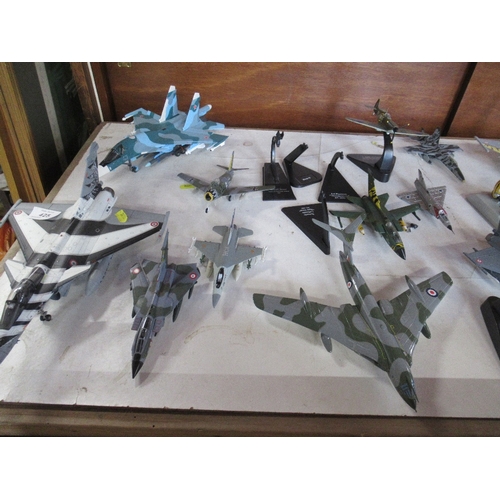 425 - A large collection of model aeroplanes, including airfix, diecast examples