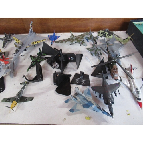 425 - A large collection of model aeroplanes, including airfix, diecast examples