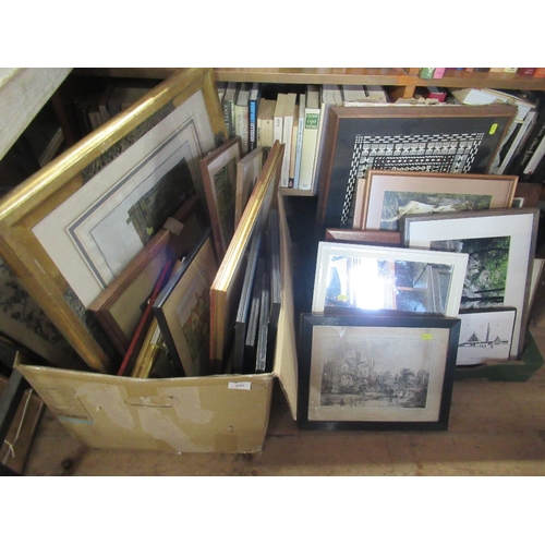 427 - A collection of Antique prints, watercolours etc