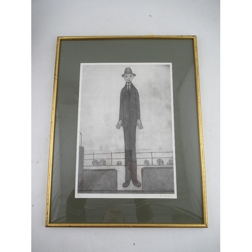 102 - L.S. Lowry, print, titled The Tall Man, framed and glazed (D)