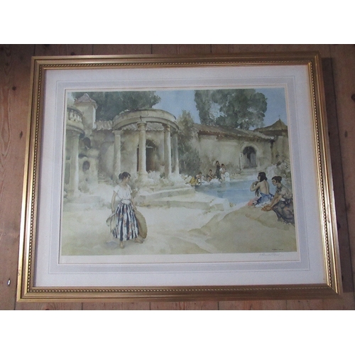 103 - Russel Flint, signed print, glazed and signed to the margin