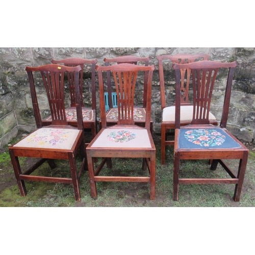 41 - A set of six 19th century style dining chairs