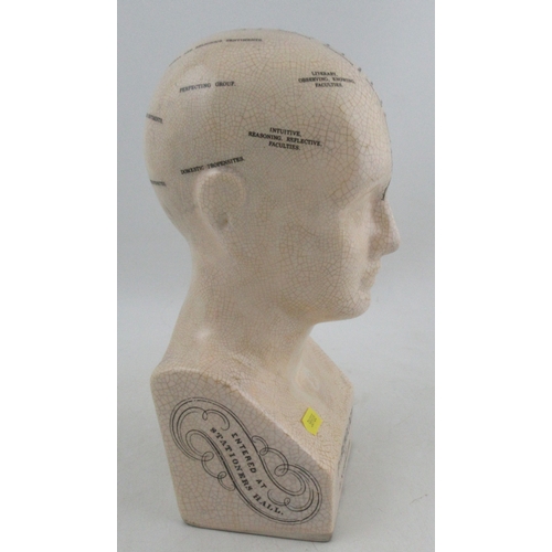 416 - A Phrenology head by L.N.Fowler , height 12ins