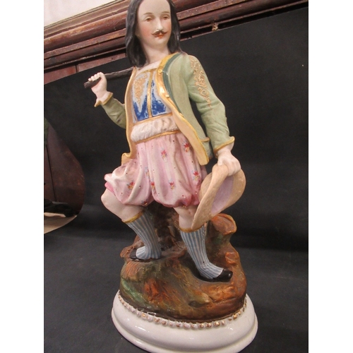 423 - A 19th century continental coloured bisque porcelain figure in the stye of  Vion & Baurry