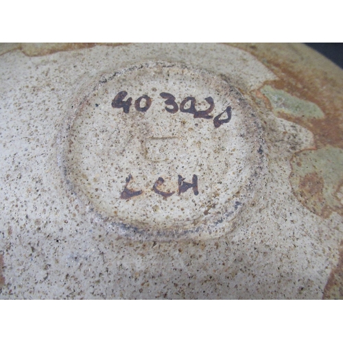 424a - Ruth Duckworth (1919 - 2009) A Large studio Pottery stoneware glazed charger impressed seal mark to ... 