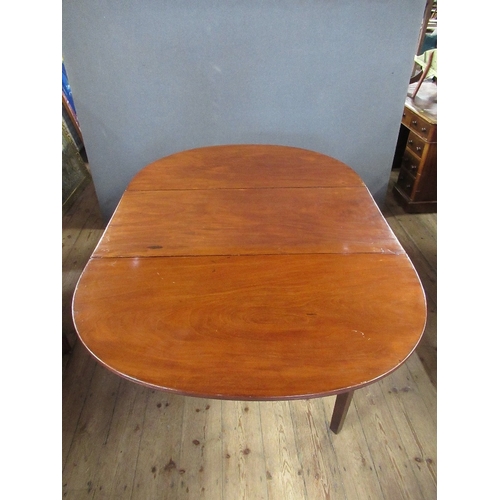 51 - A 19th century mahogany drop leaf table width 45ins, height 29ins