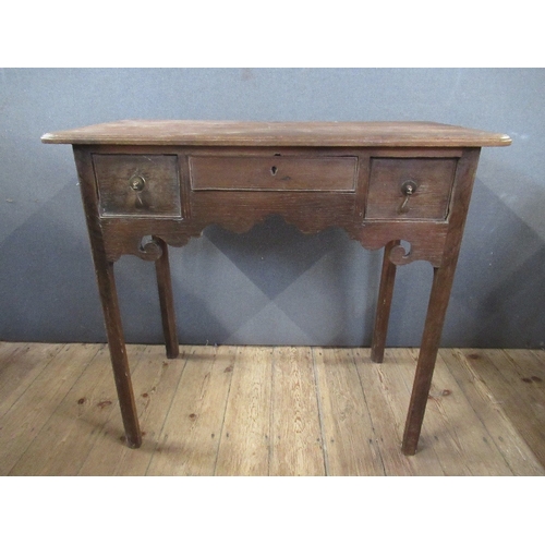 66 - An Antique oak lowboy, width 34ins, depth 19ins, height 31ins