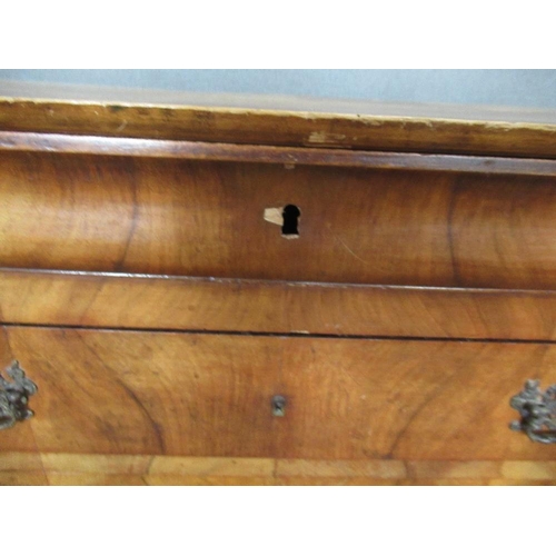 19 - A 19th century continental mahogany chest of drawers, width 47ins, depth 19ins, height 35ins