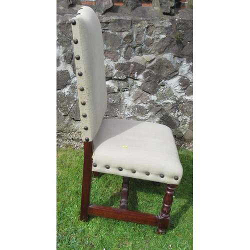 27 - A pair of upholstered dining chairs