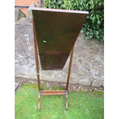 44 - A mahogany framed cheval mirror