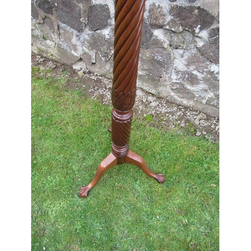 45 - A torchere stand, with replacement top, height 60ins