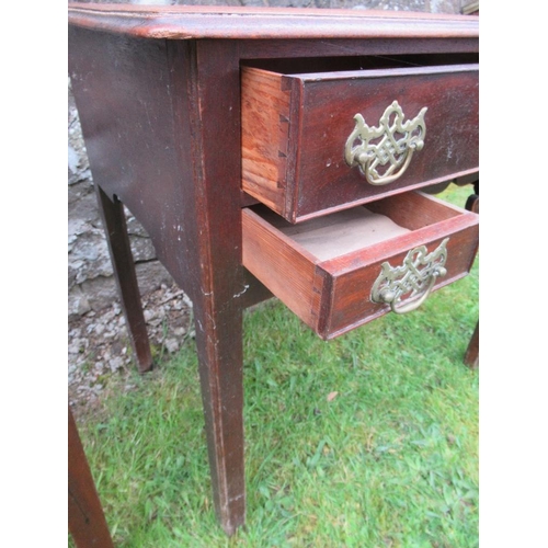 47 - Three 19th century mahogany tables, including two low boys, widths 30ins, 30ins, and 28ins