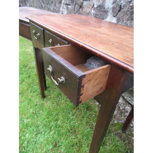 47 - Three 19th century mahogany tables, including two low boys, widths 30ins, 30ins, and 28ins