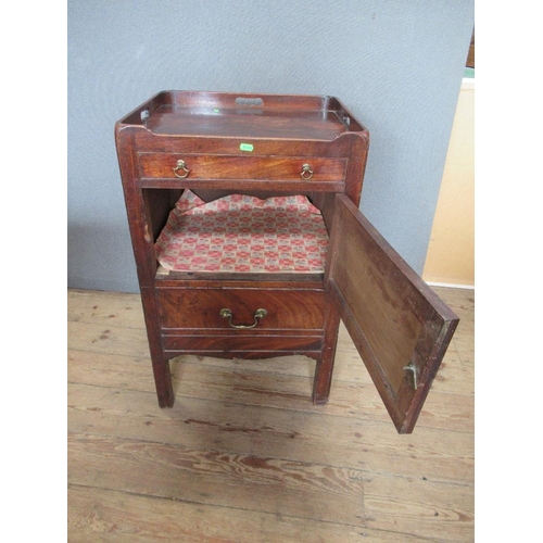 5 - A 19th century tray top commode, width 20ins , depth 18ins, height 32ins