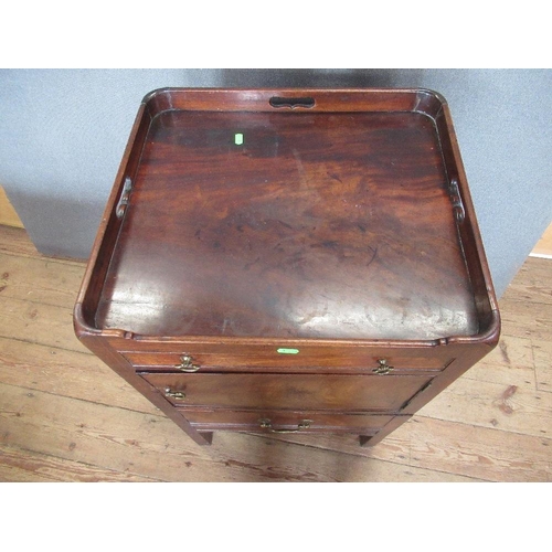 5 - A 19th century tray top commode, width 20ins , depth 18ins, height 32ins