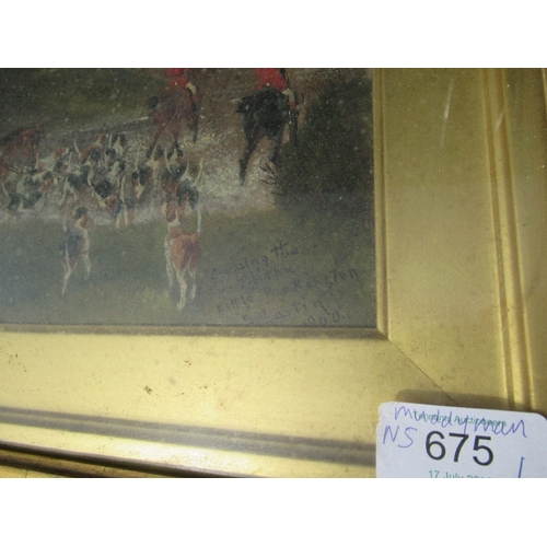 126 - S Martin oil on canvas  four hunting scenes