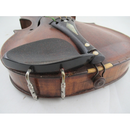 139 - A cased violin, with two piece back, bearing label for repairer M. Andersen