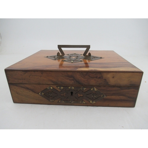 158 - A 19th Aesthetic Movement olive Wood jewellery box