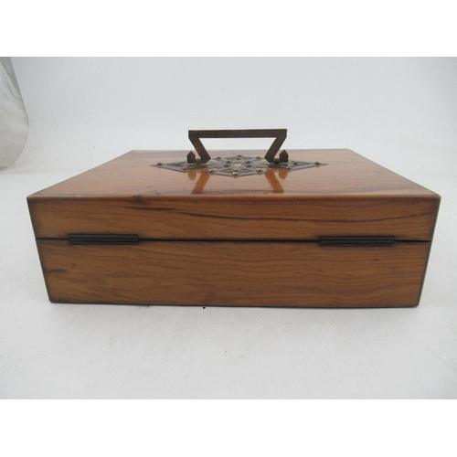 158 - A 19th Aesthetic Movement olive Wood jewellery box