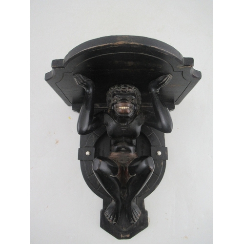 159 - A 19th century carved wood Backamoor wall bracket