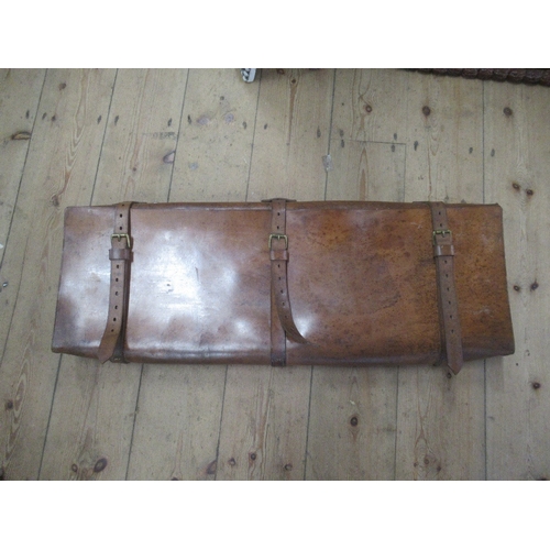 165 - A World War Two leather officers rifle or Shotgun take down case by J.B.Brooks Ltd, dated 1943 & Sta... 