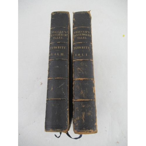 171 - The Canterbury Tales of Chaucer, by the late Thomas Tyrwhitt, second edition, two volumes, 1798