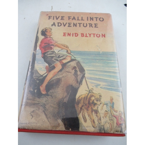 197 - Enid Blyton Five Fall into Adventure 1st 1950 d/w Five go Down to the Sea 1st edition 1953 d/w Five ... 