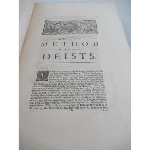 203 - Charles Leslie The Theological Works 1721, two elephant folio vols in full leather Cambridge binding... 