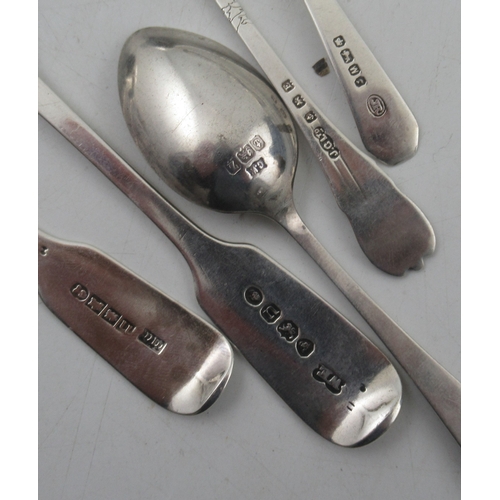 238 - Two sets of six silver coffee spoons, together with three other silver coffee spoons and six silver ... 