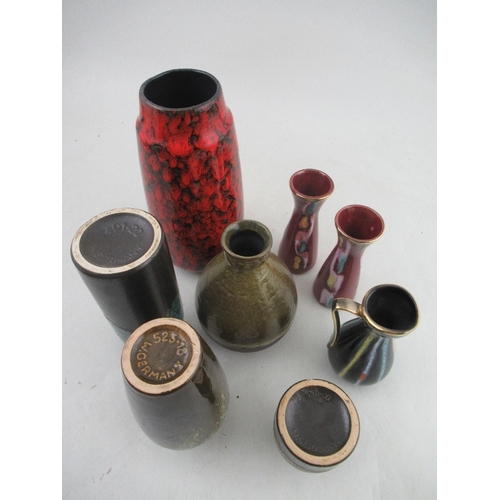 373 - A collection of West German pottery, to include a pair of vases