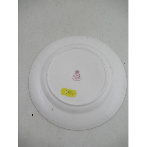 399 - A Royal Worcester side plate decorated with fruit by Moseley, diameter 7.25ins