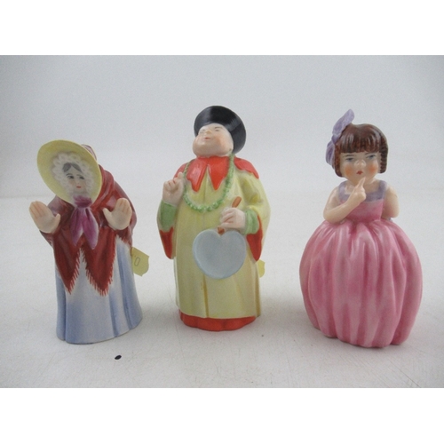 427 - Three Royal Worcester candle snuffers, Mandarin , Granny snow and Hush