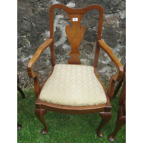 54 - Two pairs of 19th century style armchairs,