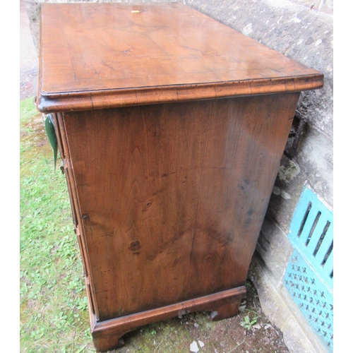 56 - An 18th century walnut kneehole desk, width 34ins, depth 20ins, height 32ins