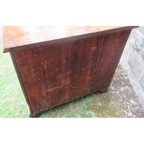 56 - An 18th century walnut kneehole desk, width 34ins, depth 20ins, height 32ins