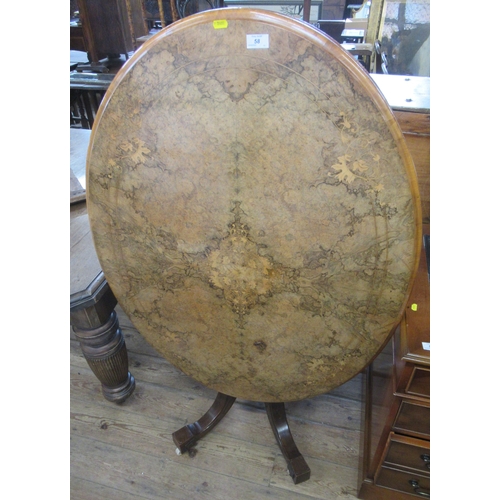 58 - A Victorian walnut loo table, 45ins x 33ins