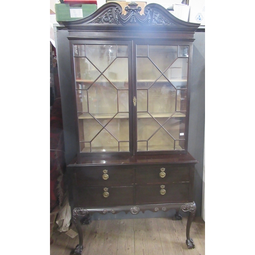 67 - An Edwardian mahogany display cabinet