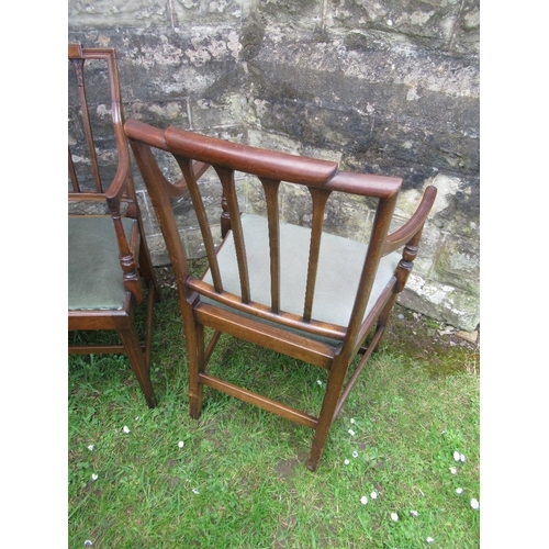 71 - A pair of 19th century style armchairs