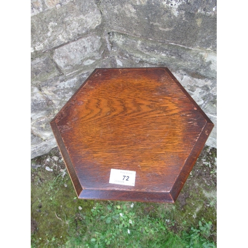 72 - An Arts and Crafts oak occasional table/stand,