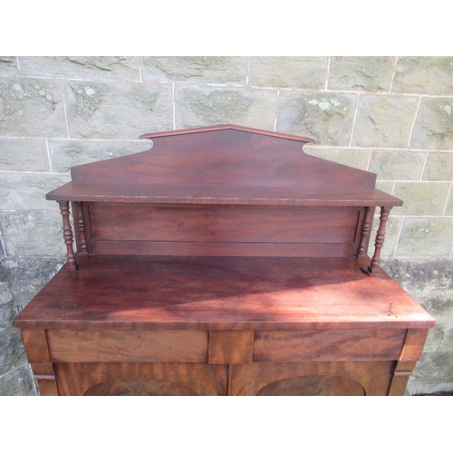 9 - A Victorian mahogany chiffonier, width 45ins, height 59ins