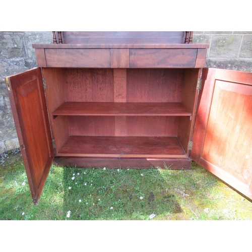 9 - A Victorian mahogany chiffonier, width 45ins, height 59ins